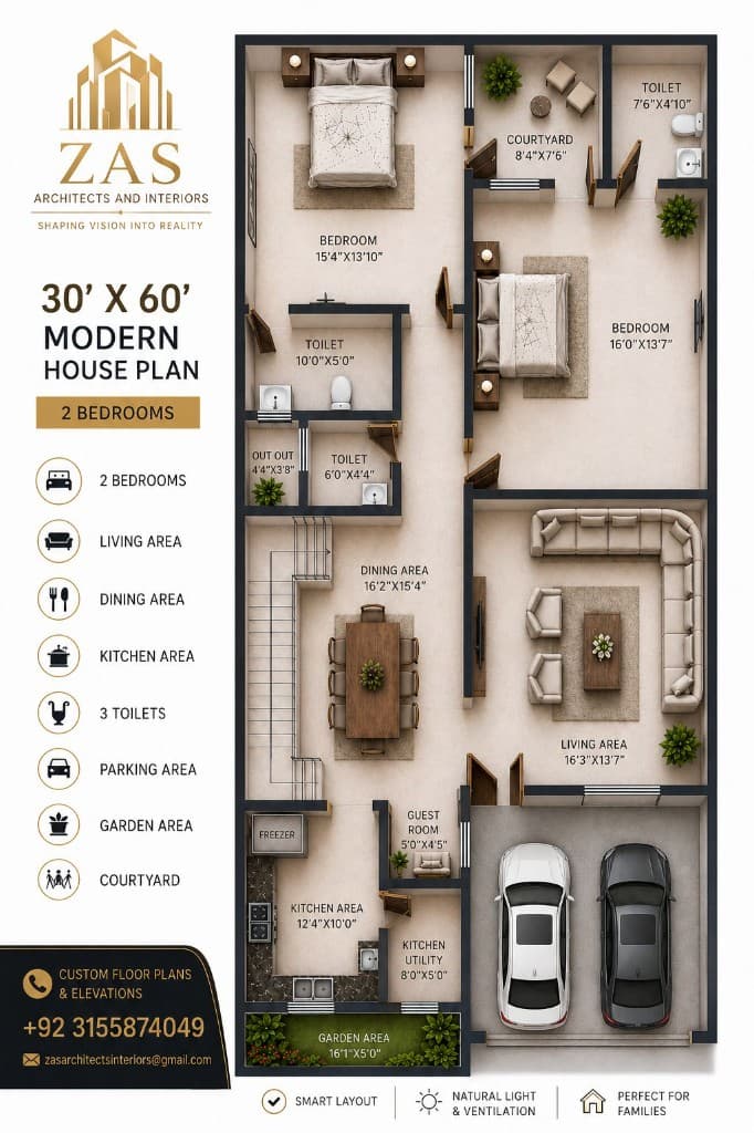 ZAS 30x60 Modern House