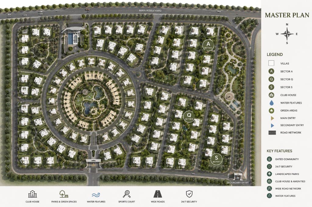 Gated Villa Community Master Plan