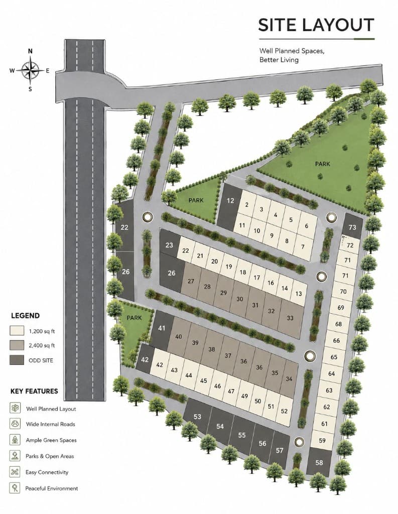 Hillside Plotting Site Layout